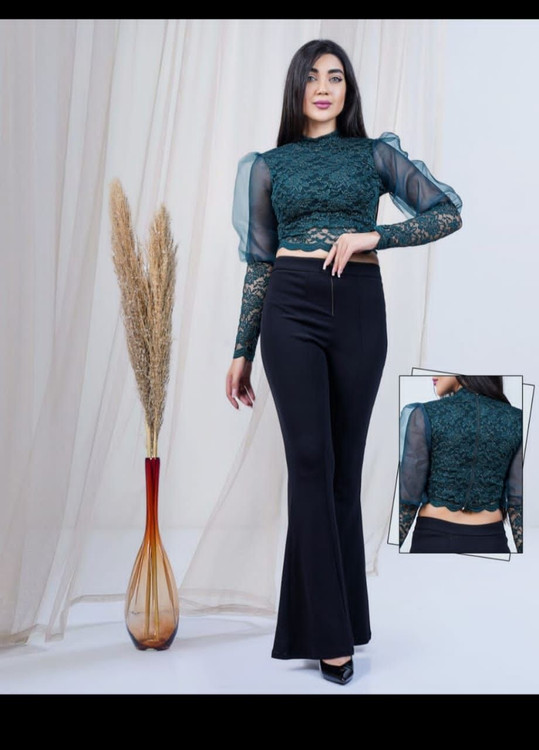 کراپ مجلسی زنانه مدل دانتل