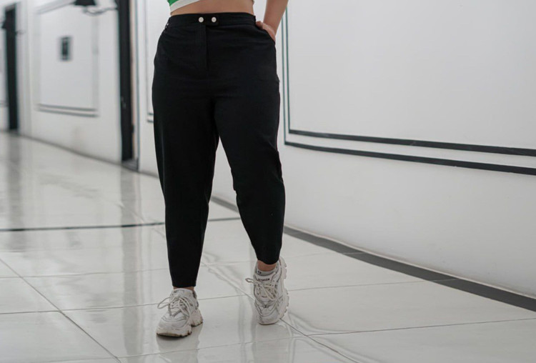 شلوار کتان مام فیت سایزبزرگ