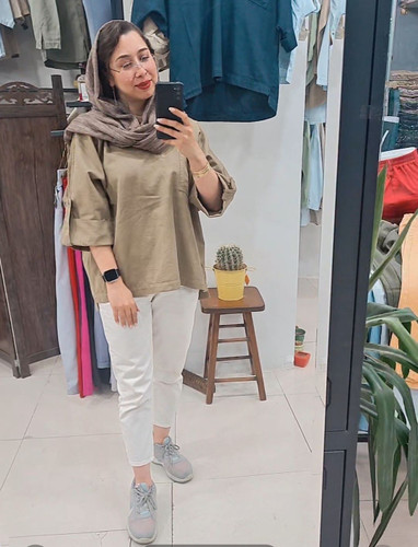 مانتو کتان پاییزه دانشجویی