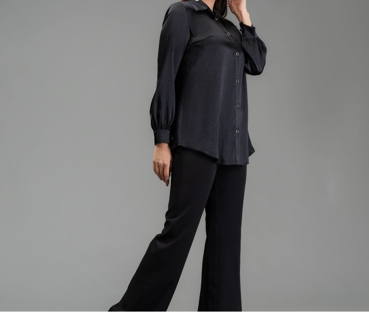 شومیز ساتن مشکی