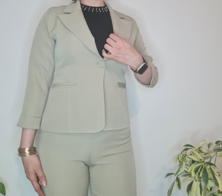 ست کت و شلوار نیم بگ زنانه