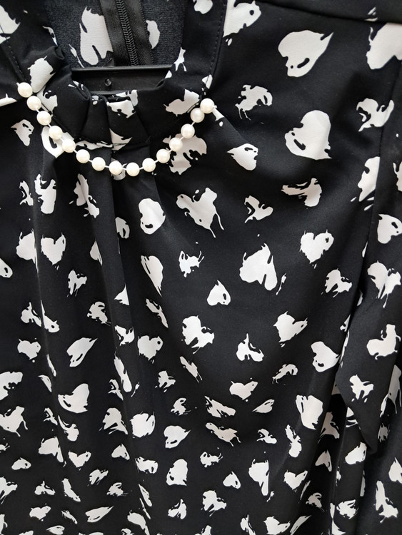 شومیز زنانه سفید مشکی