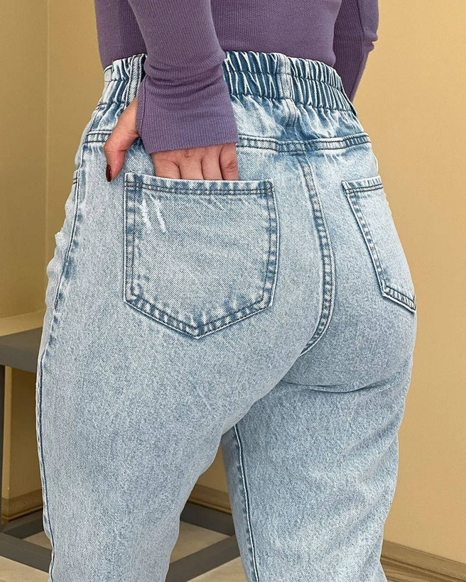 شلوار مام استایل زنانه پشت کش