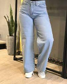 شلوار نیم بگ لی زنانه آبی