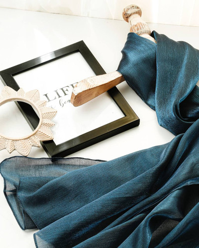 شال مجلسی لمه دار سبز