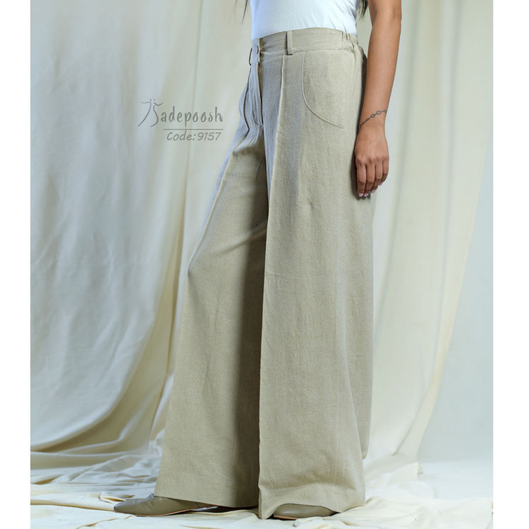 شلوار بگ لینن مشکی