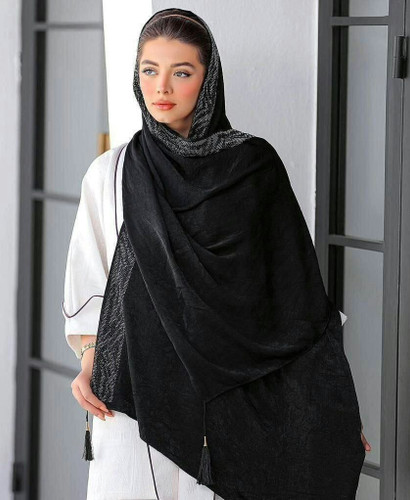 شال نگین کوب مشکی