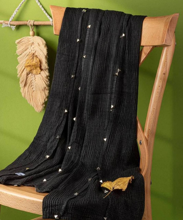 شال پیرسینگ دار مشکی