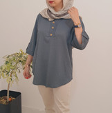 مانتو بهاره سورمه ای