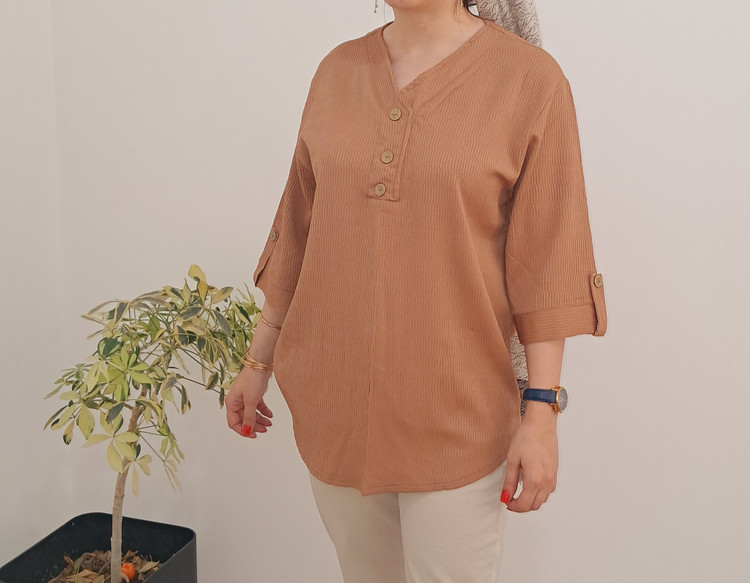 مانتو جلوبسته حریر میله ای