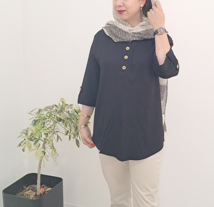 مانتو جلو بسته لاوین