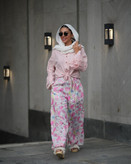 مانتو شلوار زنانه لنین مدل ایتالیایی