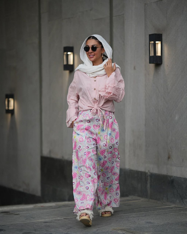 مانتو شلوار زنانه لنین مدل ایتالیایی