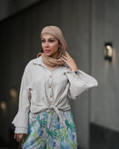 ست مانتو جلو گره ای با شلوار گره ای