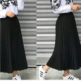 دامن مشکی بلند مازراتی مدل پلیسه