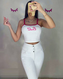 نیمتنه گلدوزی شده با طرح باربی