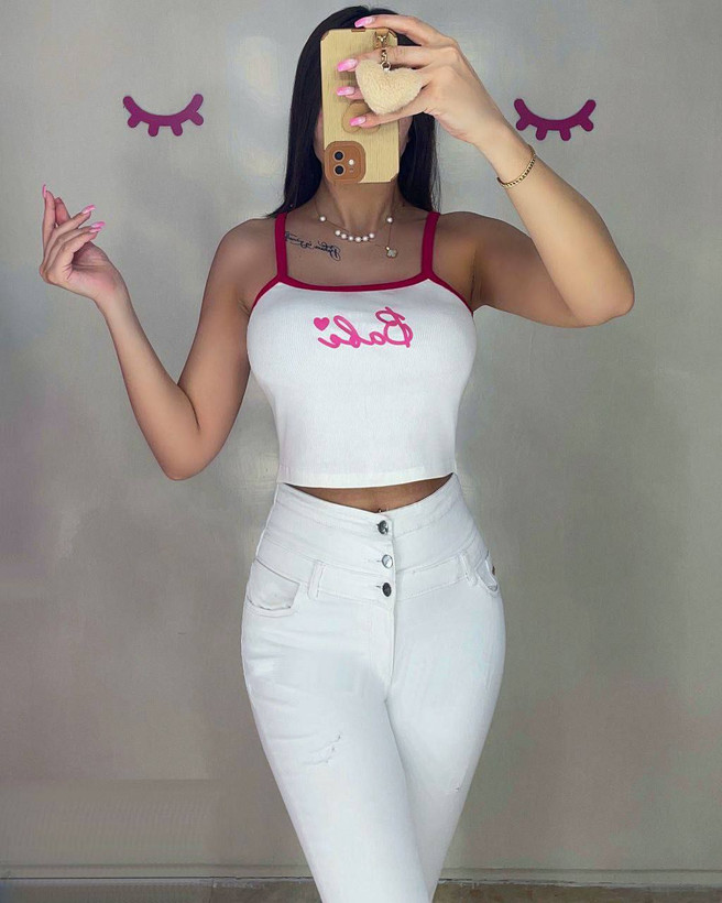 نیمتنه گلدوزی شده با طرح باربی