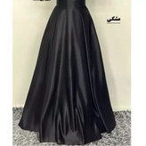 دامن ساتن بلند مشکی