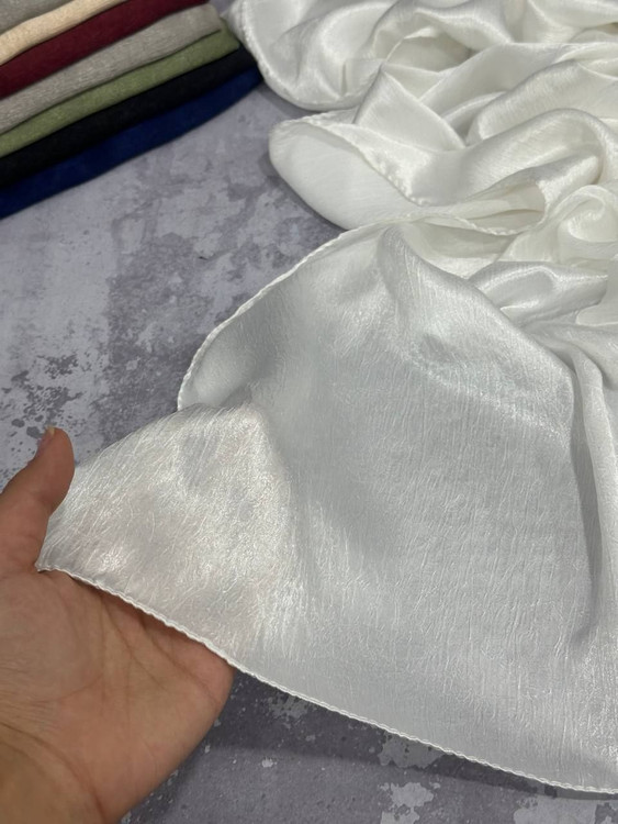 شال مجلسی سفید براق تسلا