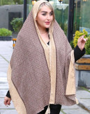 شال کریشه کرم ارغوانی