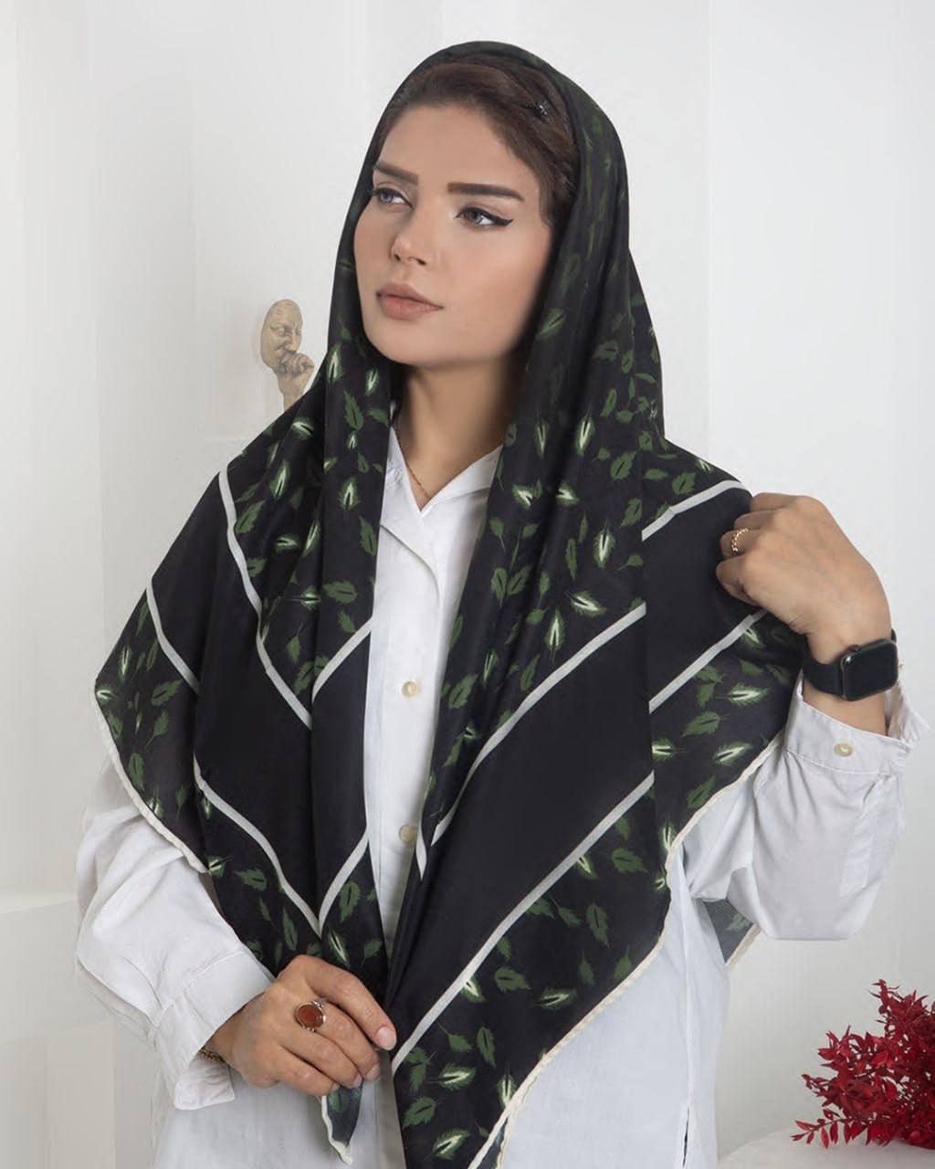 روسری قواره ۱۴۰ رنگ بندی نخی