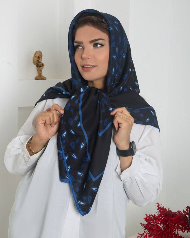 روسری نخی مشکی