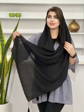 شال مشکی تک رنگ