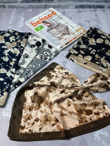 روسری نخی گلدار