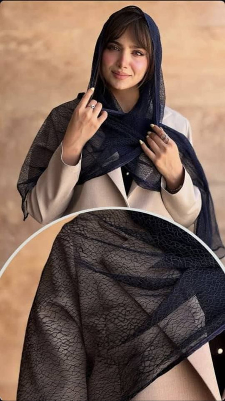 شال توری مشکی