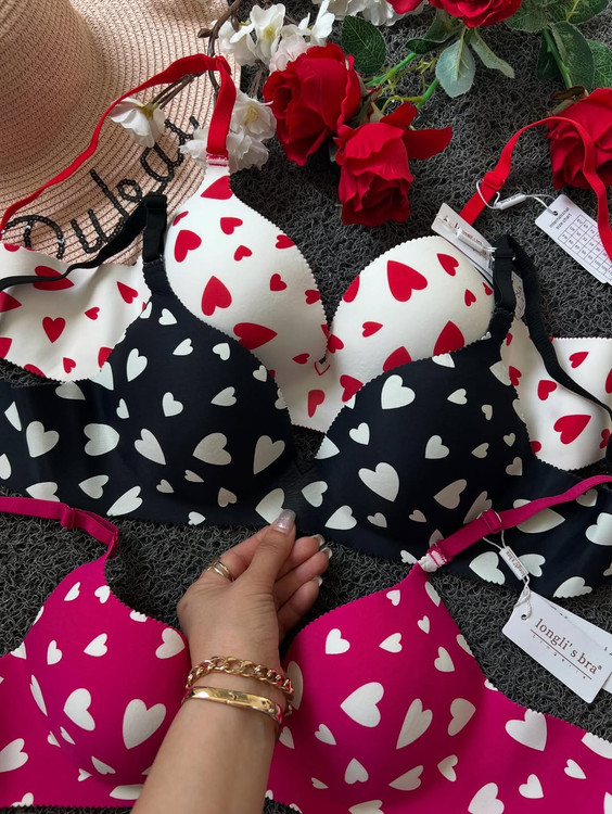 خرید و قیمت سوتین ابری بدون فنر طرح قلبی