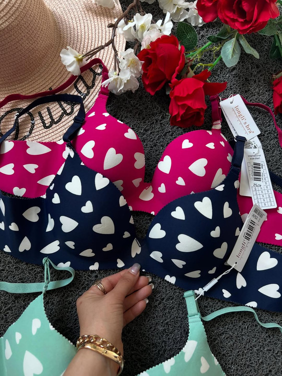 سوتین ابری قلبی زنانه | فنردار، هارنسدار، کاپ B