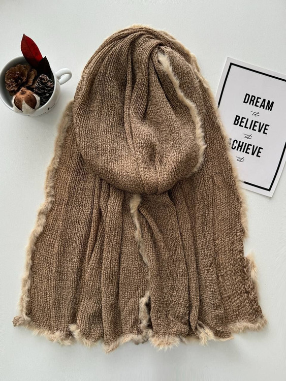 شال کرم زغالی گرم