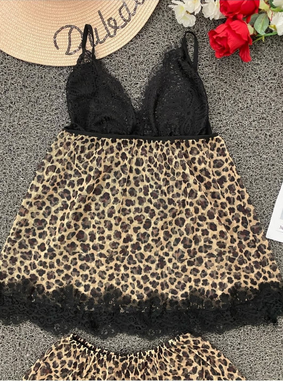 تاپ شورتک پلنگی دخترانه