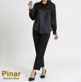 شومیز ساتن  زنانه طرحدار