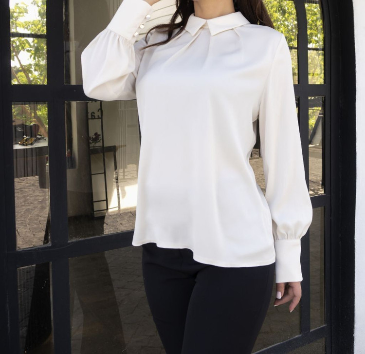 شومیز یقه خرگوشی ساتن