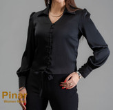 شومیز جلو گره پردکمه