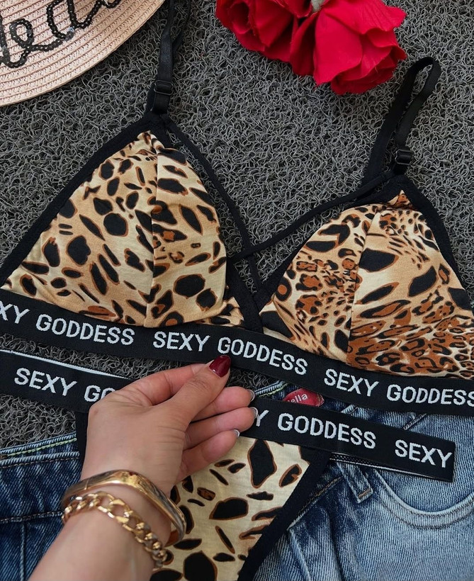 ست لباس زیر پلنگی