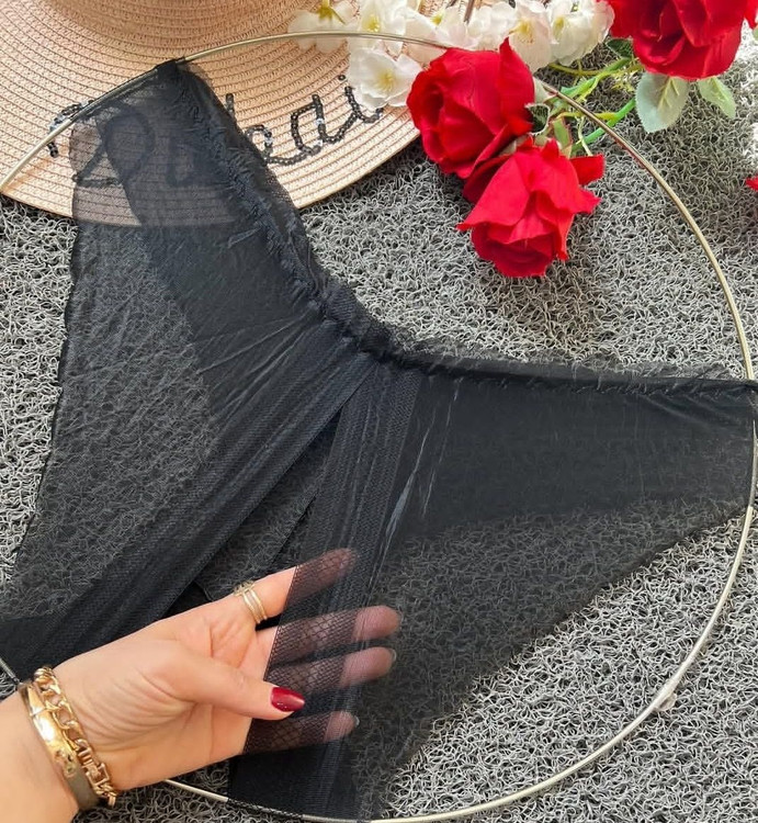 شورت مشکی توری