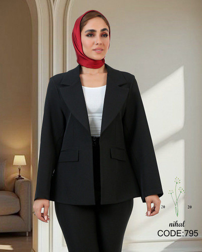 کت جلو باز مشکی اسپرت