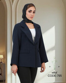 کت بدون دکمه سورمه ای