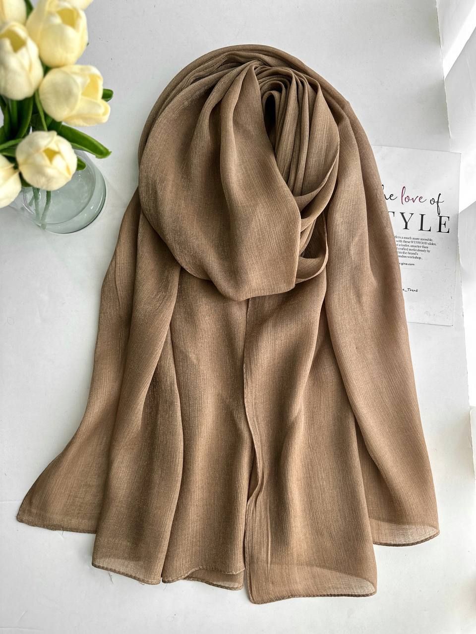 شال مجلسی لمه دار سبز