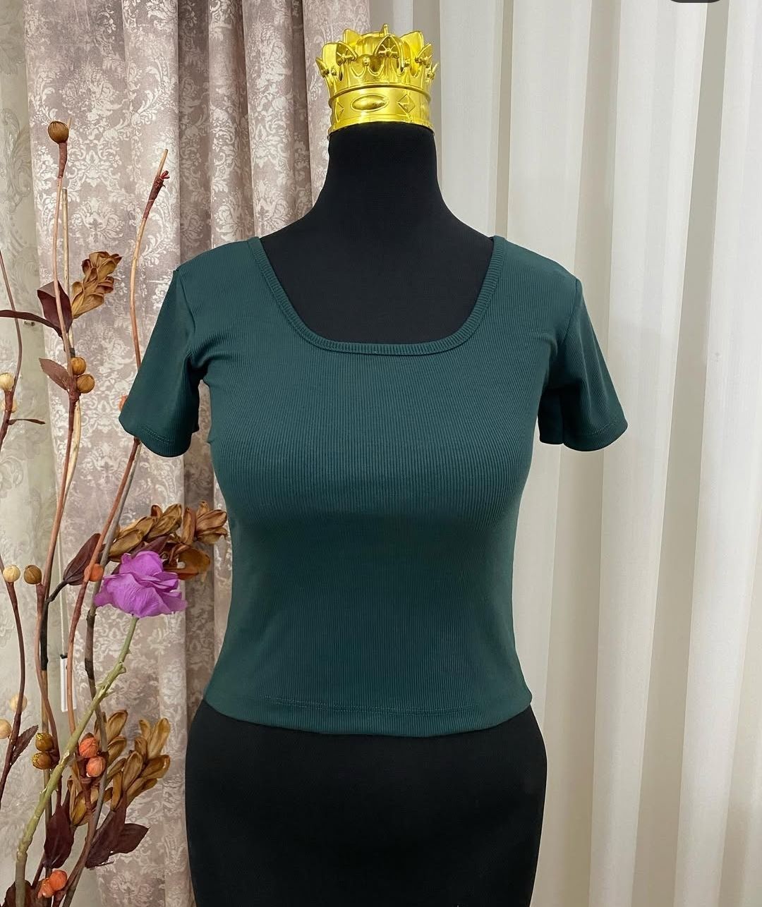 تیشرت کراپ کبریتی نخ پنبه مندی و تاپ عروسکی ...