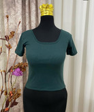 تیشرت کراپ کبریتی نخ پنبه مندی و تاپ عروسکی ...