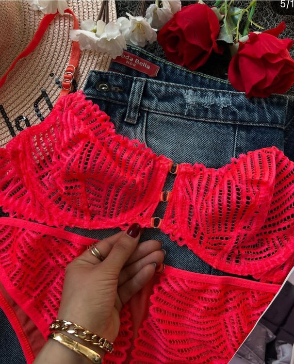 ست شورت و سوتین توری فنردار Misa میسا کد 6120