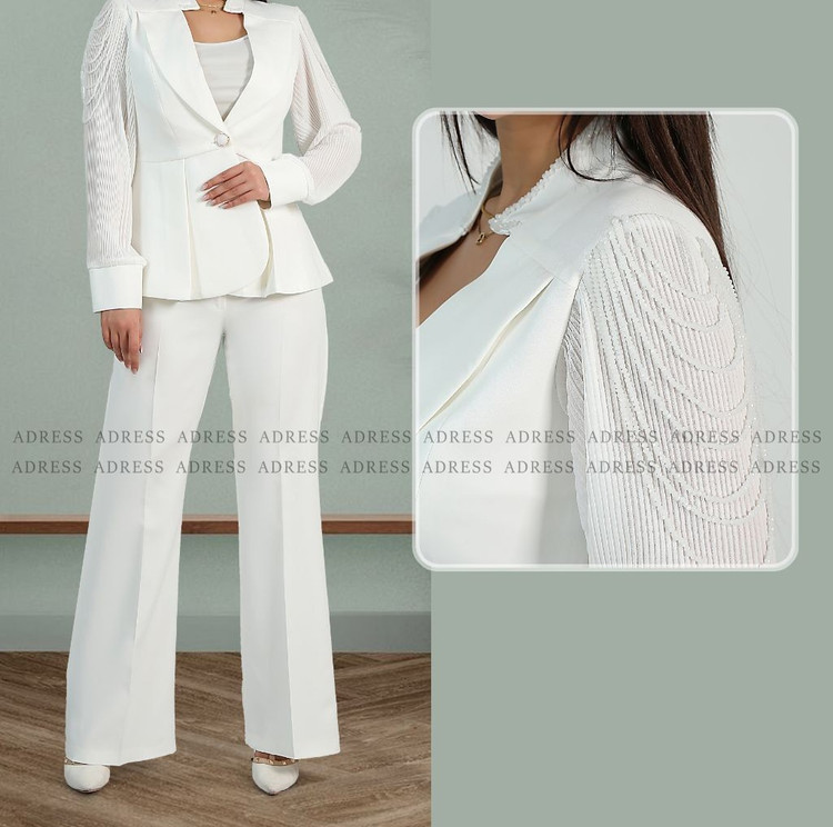 کت آستین پلیسه مشکی 4 دکمه کد he40