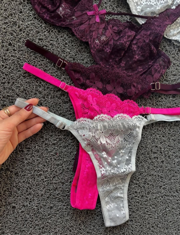 ست شورت و سوتین زنانه فانتزی گیپور هارنس دار