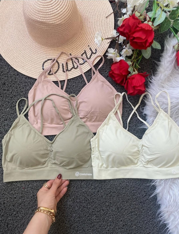 نیمتنه پشت ضربدری فری سایز با کاپ متحرک