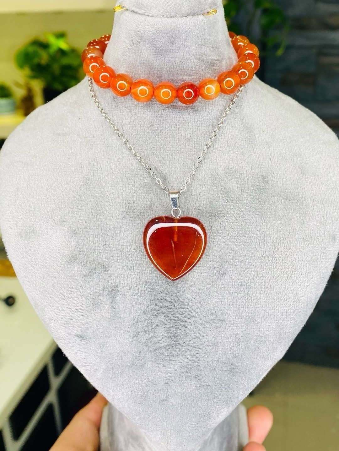 خرید و قیمت گردنبند با سنگ طبیعی تراشیده شده و ...