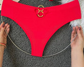 شورت زنانه حلقه دار قرمز