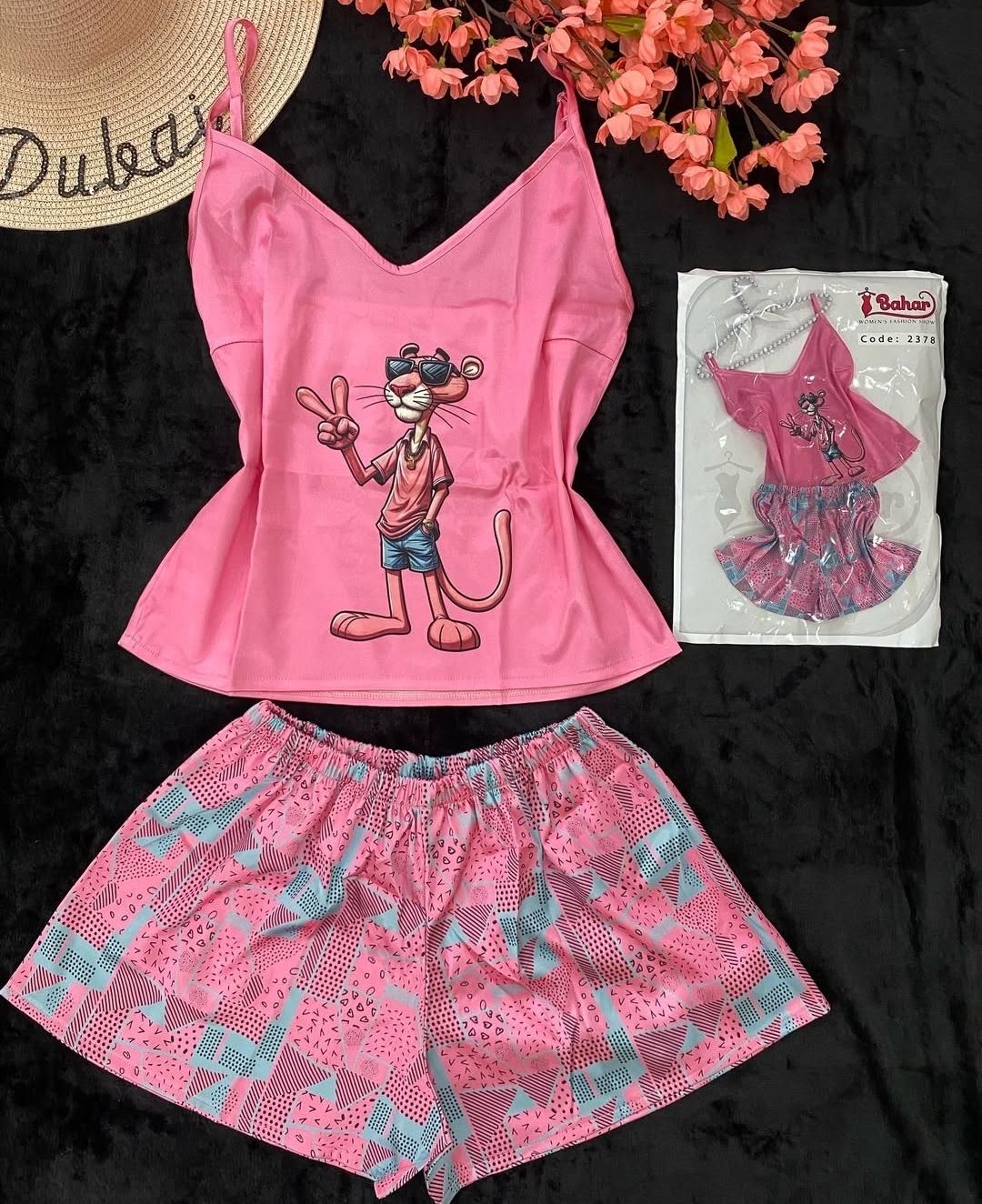 خرید عمده تاپ و شلوارک زنانه ساتن